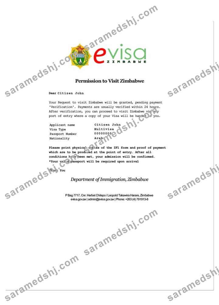 ZIMBABWE e-visa